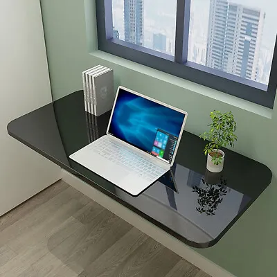 Wall Mounted Table Fold Down Laptop Writing Desk Folding Drop Leaf Storage Shelf • £29.95