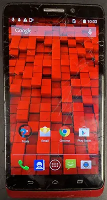 Motorola Droid Ultra - 16GB - MOTXT1080R Red Android Smartphone Verizon Cracked • $19.99