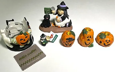 Eddie Walker Midwest Halloween Figurines Pumpkins & Votive • $24.99