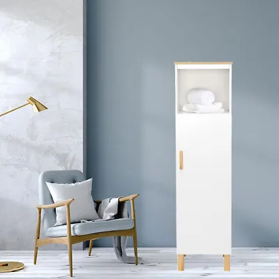 $45.99 • Buy Bathroom Floor Cabinet Free Standing Storage Cabinet Wooden Bathroom Storage