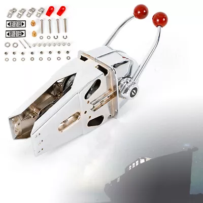 New Twin Lever Marine Dual Engine Throttle Control Boat Double Handle Controller • $153.90
