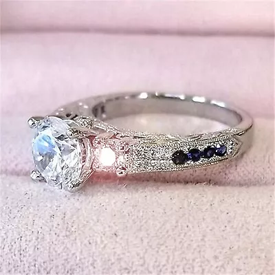 Inlaid Sparkling Diamond Ring European Micro Set Zircon Dance Ring On The • $9.80