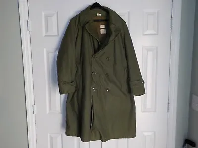 Vintage US Army Military Trench Wool Removable Liner Overcoat Mens Medium Short • $99.99