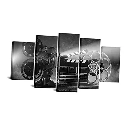  Large 5 Piece Canvas Wall Art Classic Old Fashion Film Reels Poster  • $108.95