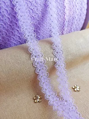 Narrow Lace Ribbon Trimming BRIDAL CRAFTS VINTAGE - 10mm Wide 🌟 25 COLOURS 🌟 • £5.49