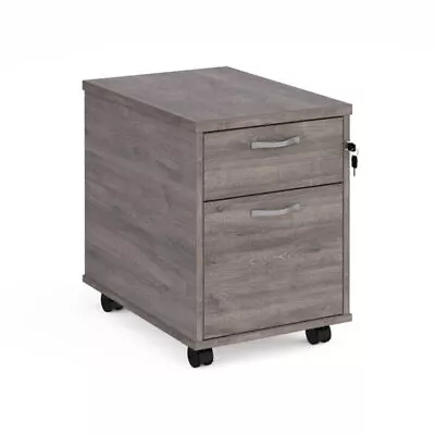 Mobile 2 Drawer Pedestal With Silver Handles 600mm Deep • £187.19