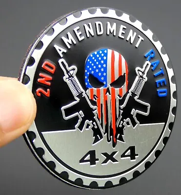 1pc 2nd Amendment Rated Auto Fender Emblem Sticker 4x4 Badge SUV Truck 2.36  6cm • $6.94