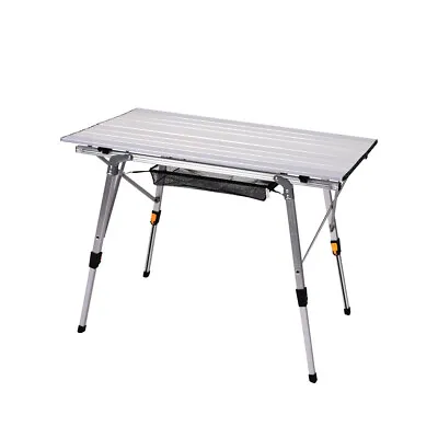 Levede Camping Table Roll Up Folding Portable Aluminium Outdoor BBQ Desk Picnic • $79.99