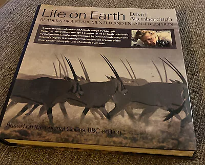 Life On Earth Large Hardback Book • David Attenborough • Readers Digest Edition • £13.95