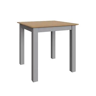 Dove Grey Dining Table Square 80cm Oak Veneer Kitchen Furniture • £179.95