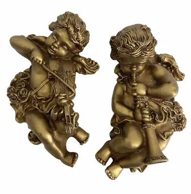 Lot Of  2 Vintage Cherub Angel 3D Wall Hangings 1960's Universal Statuary Corp • $44.99