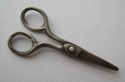 VTG Sterling Movable Sewing SCISSORS Silver Charm Open & Close • $12