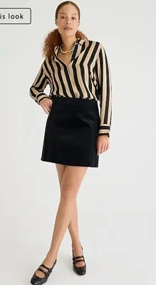 NWT J. CREW A-line Mini Skirt In Stretch Velvet Sz 12 • $27.19