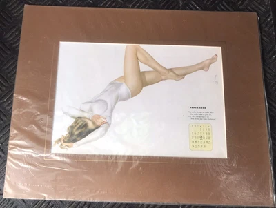 £9.99 • Buy Vintage Alberto Vargas Esq Original  Glamour Pin Up Calendar Prints, Frame Ready