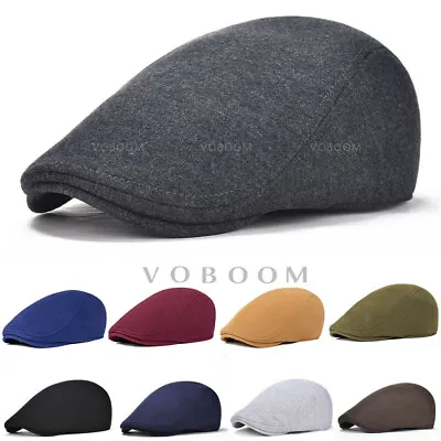 100% Cotton Solid Men's Ivy Hat Flat Cap Newsboy Gatsby Golf Driving Cabbie2 • $9.99