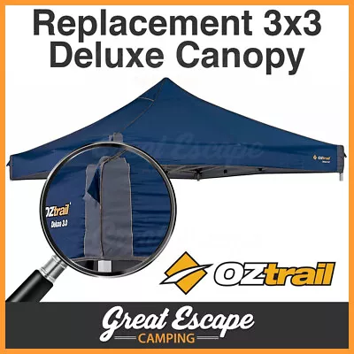 OZtrail Deluxe Gazebo Canopy 3.0 Blue - Oztrail Replacement Gazebo Roof • $119.50