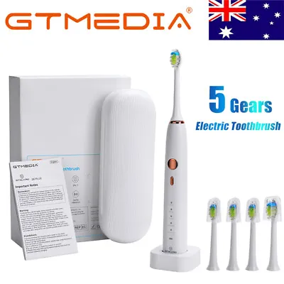 $23.99 • Buy 5 Modes Sonic Electric Toothbrush Rechargeable With 4 Replacement Washable Head