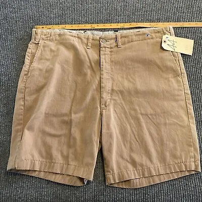 Universal Overall Shorts Mens 42 Tan Khaki Chino Stone Cutter • $13.50