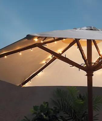 Lights4fun Outdoor Garden Parasol Patio Umbrella String Fairy Lights 80 LEDs... • £20.90