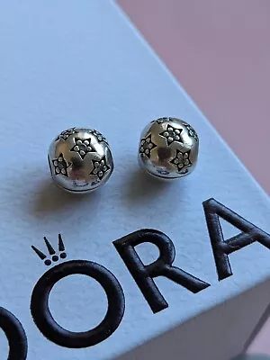 Genuine Pandora Sparkling Stars Clips Pair • £40