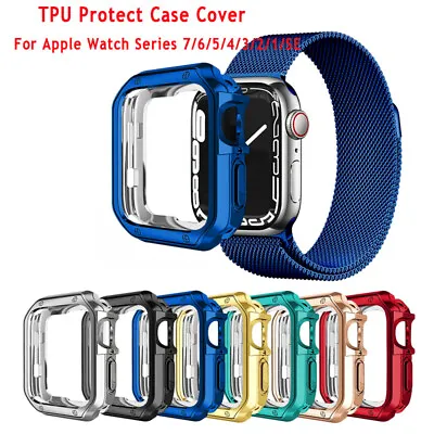 $12.95 • Buy TPU Protect Bumper Case Cover For Apple Watch Series 7 6 5 4 8 SE 38/40/41/45MM