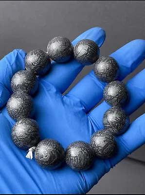 Φ19mm Aletai Iron Meteorites Perfect Quality Beaded Bracelet • $1499