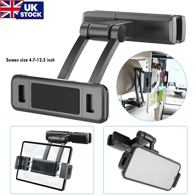 Universal For Phone IPad Tablet 360° Car Back Seat Headrest Holder Mount Stand • £11.95