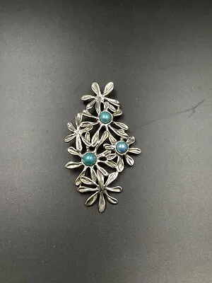 Hagit Gorali HG Israel Silver 925 Flower Blue Pearl Pendant • $140