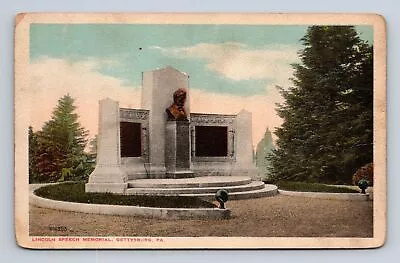 Lincoln Speech Memorial Gettysburg Battlefield Pennsylvania Postcard • £3.85