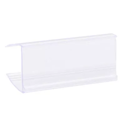 50pcs Clip On Tag Price Holders Plastic Label Holders For Supermarkets Clear • £17.66