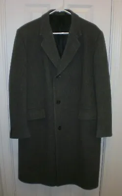 Vintage Thornwall & Delaney Wool And Cashmere Men's Long Overcoat - Gray • $42.99