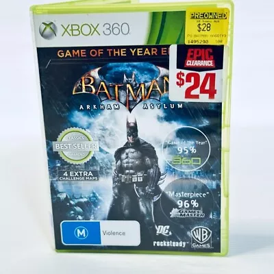 Batman Arkham Asylum (Xbox 360 2009) Complete W/ Manual Action Adventure Stealth • $7.95