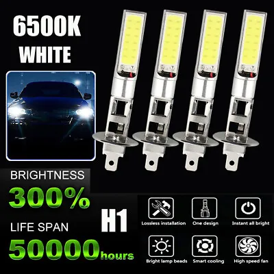 H1 LED Headlight Bulbs Conversion Kit High Low Beam Super Bright 6500k White • $10.99