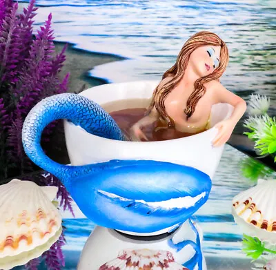 Ebros Amy Brown Relax Time Mermaid In Tea Cup Statue Fantasy Mermaids Sirens • $32.99