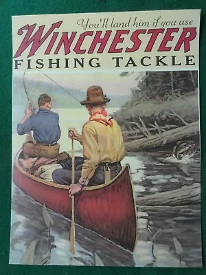 Winchester Advertising Poster Fishing Tackle Philip Goodwin Artist • $7.50