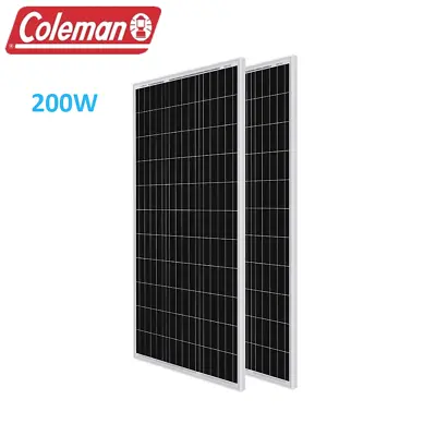 COLEMAN  200W 2X100W 2X100 Watt Monocrystalline Solar Panel 12V Home RV Marine • $229