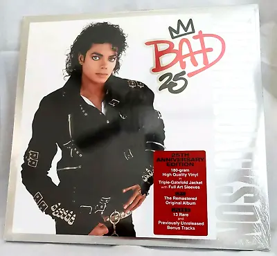 Michael Jackson Bad 25 Anniversary 3x VINYL LP 180 Gram 2012 Remastered SEALED • $226.19