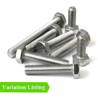 Hex Headed Imperial Set Screw Bolts 3/16  UNF Fully Threaded Bright Zinc Plated • £2.99