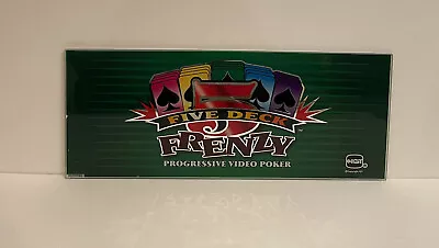 Five Deck Frenzy Progressive Video Poker Machine Glass Back Panel IGT • $19.99