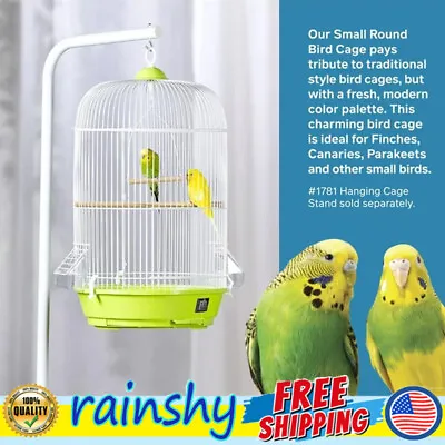 Round Birdcage Lovebirds Finches Canary Cockatiel Cage Hanging Parakeet • $34.99