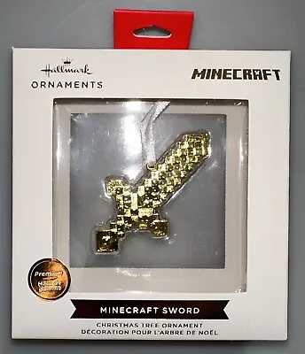 Hallmark Ornaments Premium Minecraft Sword Gold New In Box 2021 • $14.99