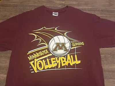 U Of Minnesota Golden Gophers Vollyball Medium Maroon Red T Shirt • $24