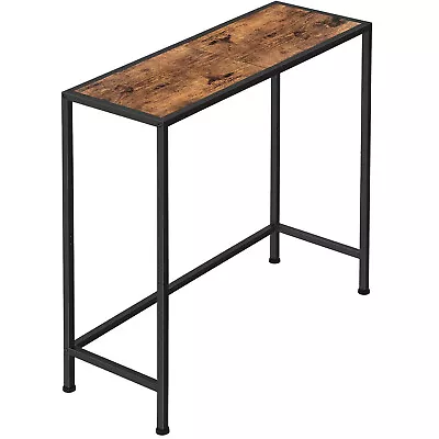 Console Table Narrow Entryway Table Industrial Sofa Table W/Shelf For Corridor • $43.99