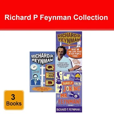 Richard P Feynman Collection 3 Books Set Surely You're Joking Mr Feynman • £26.99