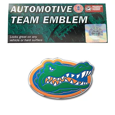 NCAA Florida Gators Aluminum Auto Emblem Decal  Size Aprx. 3 1/2 X 2 1/4 Inches • $6.28