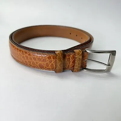 $124.99 • Buy Andrea D’Amico For DOMENICO VACCA American Alligator Belt Size 44 Made In Italy