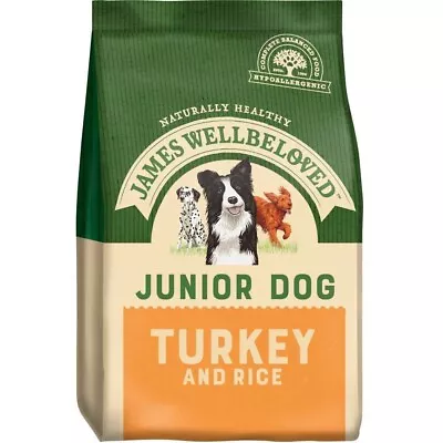 James Wellbeloved Junior Dry Dog Food - Turkey & Rice - 12kg • £61.49