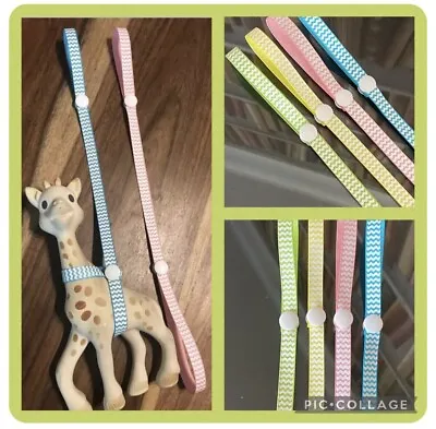 Toy Saver Strap Giraffe Animal Clip To Pram Lose Toys Will Fit Sophie Ribbon • £5.95