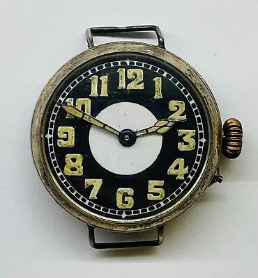 Antique Swiss Military WWI Silver 925* Trench Wristwatch. For Parts Or Repair. • £20.88