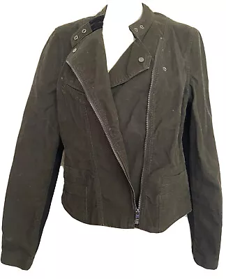 $58 • Buy Witchery Women Denim Velvet Jacket Size 8 Brown As New Zippers Cotton